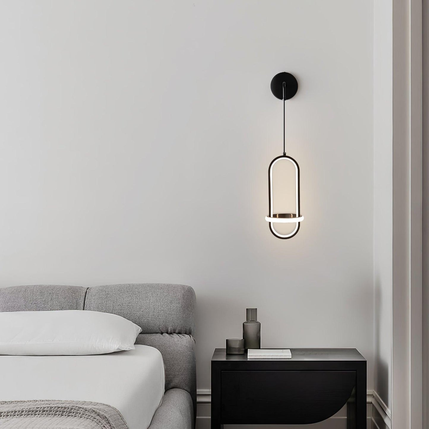 Oval Brass Wall Light | Integrated LED | Set of 2