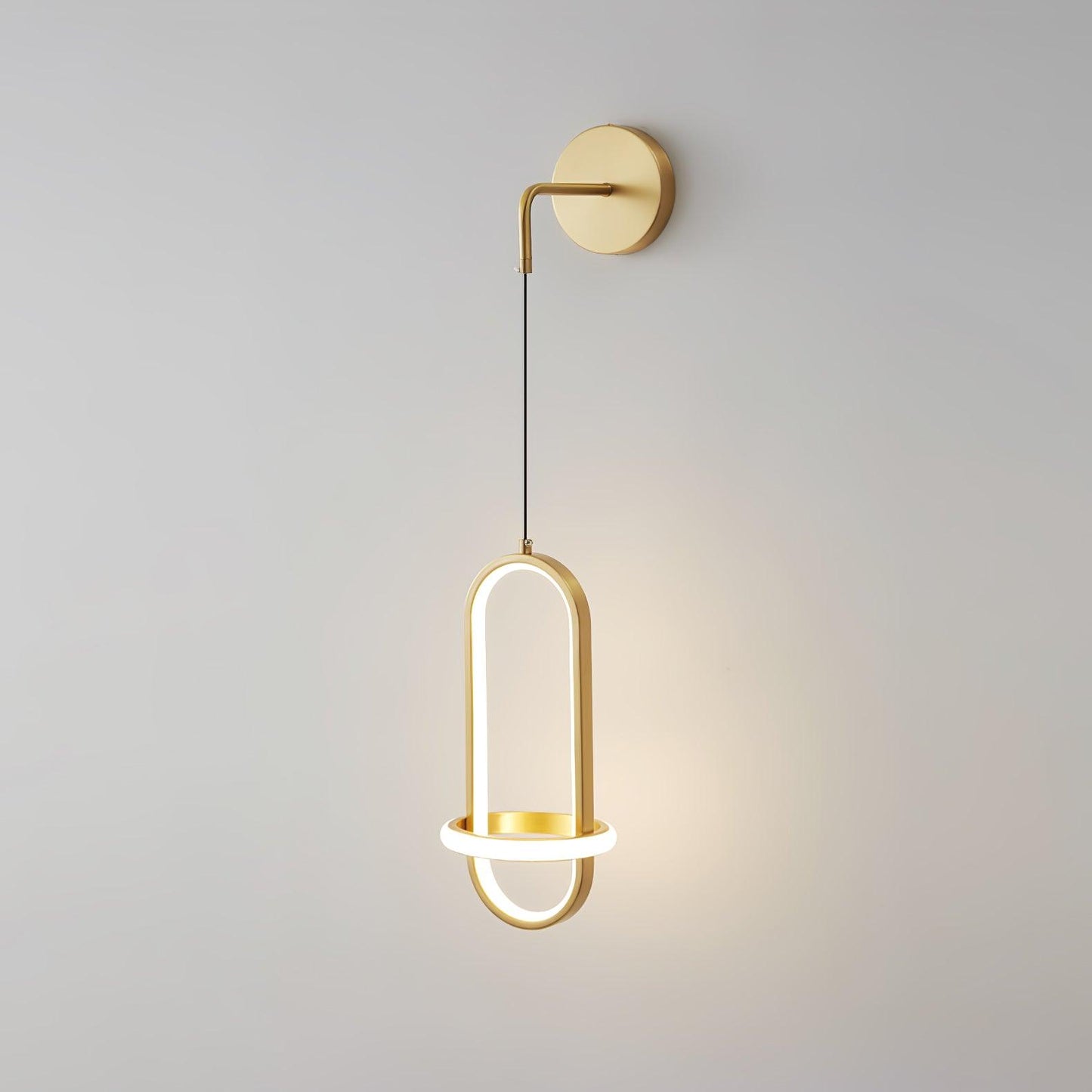 Oval Brass Wall Light | Integrated LED | Set of 2