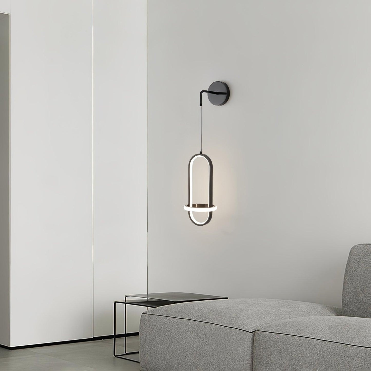 Oval Brass Wall Light | Integrated LED | Set of 2