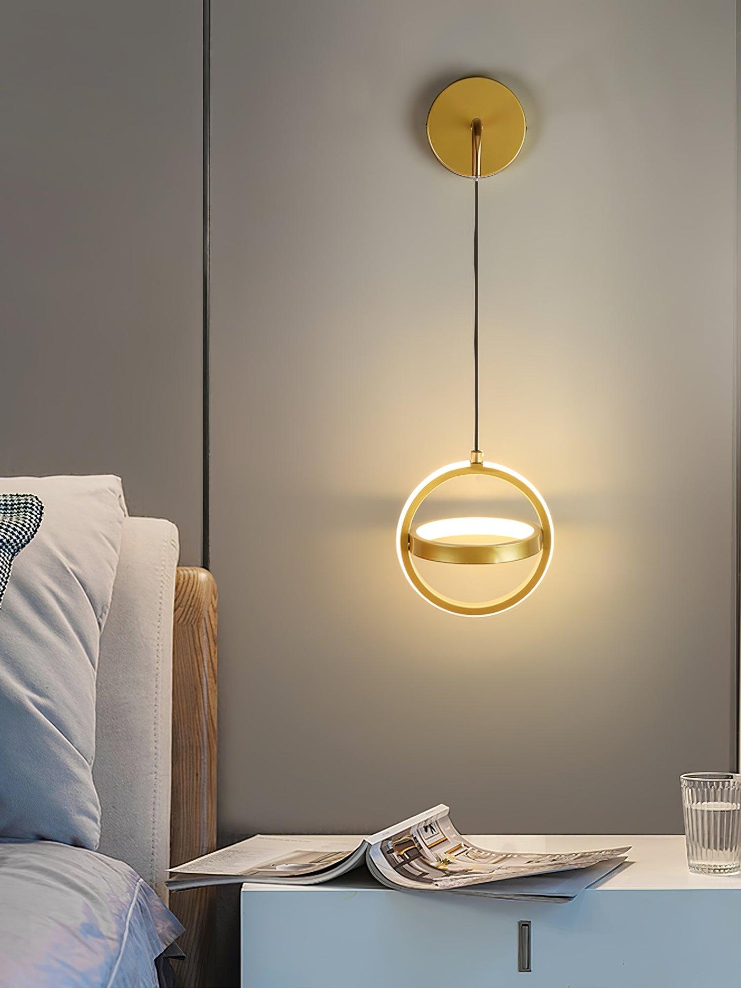 Oval Brass Wall Light | Integrated LED | Set of 2