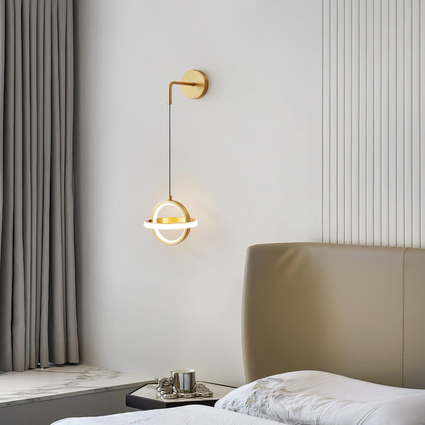 Oval Brass Wall Light | Integrated LED | Set of 2
