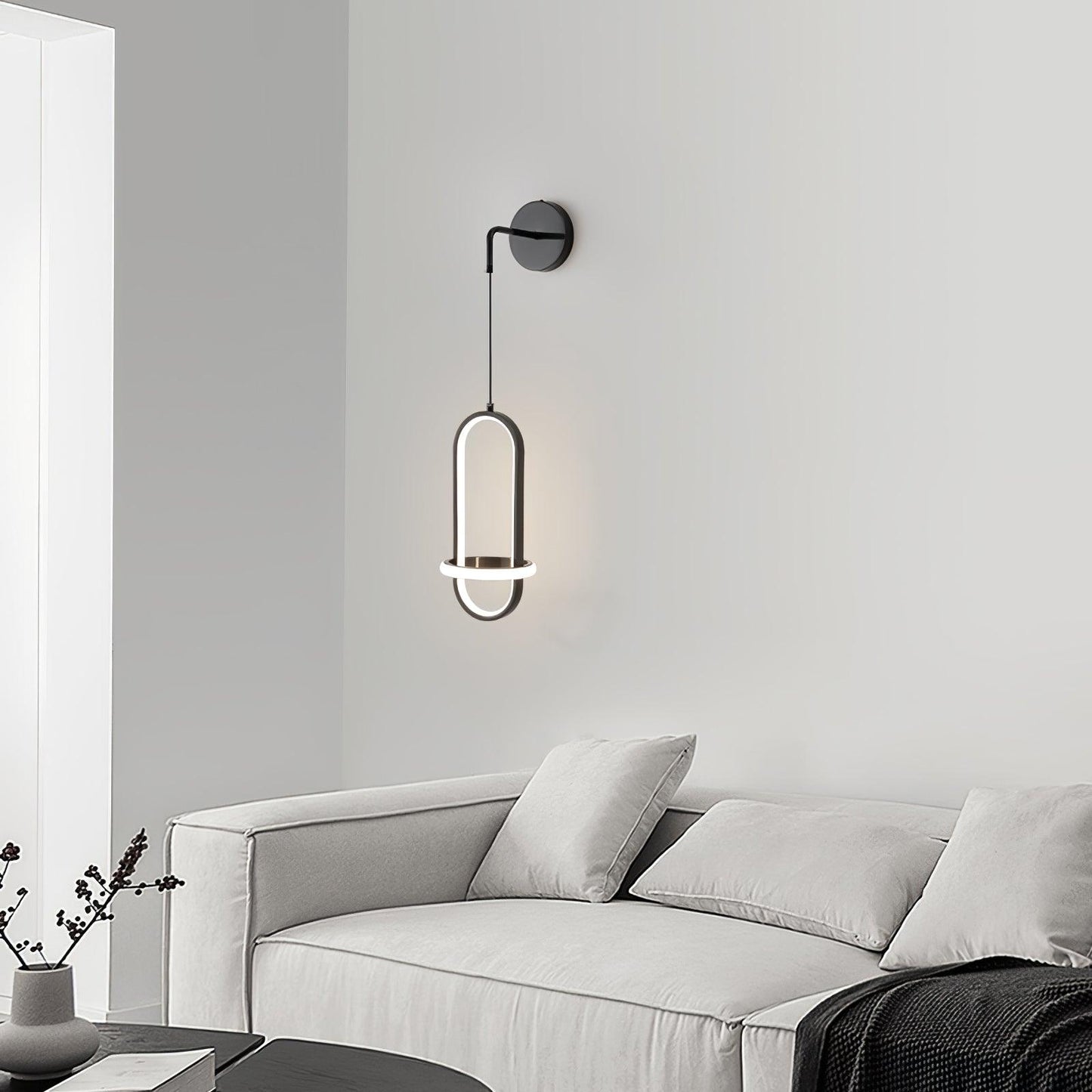 Oval Brass Wall Light | Integrated LED | Set of 2