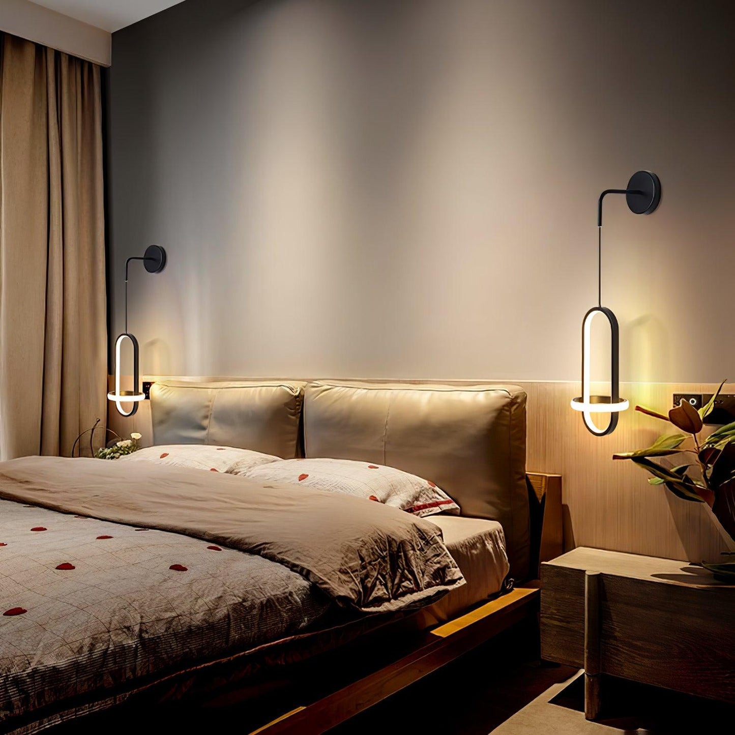 Oval Brass Wall Light | Integrated LED | Set of 2