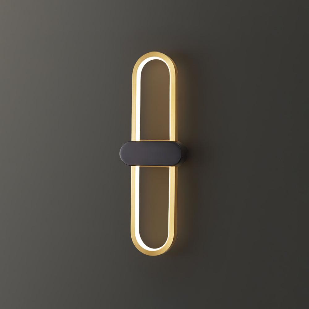 Oval LED Wall Lamp | Brass & Silicone | Set of 2
