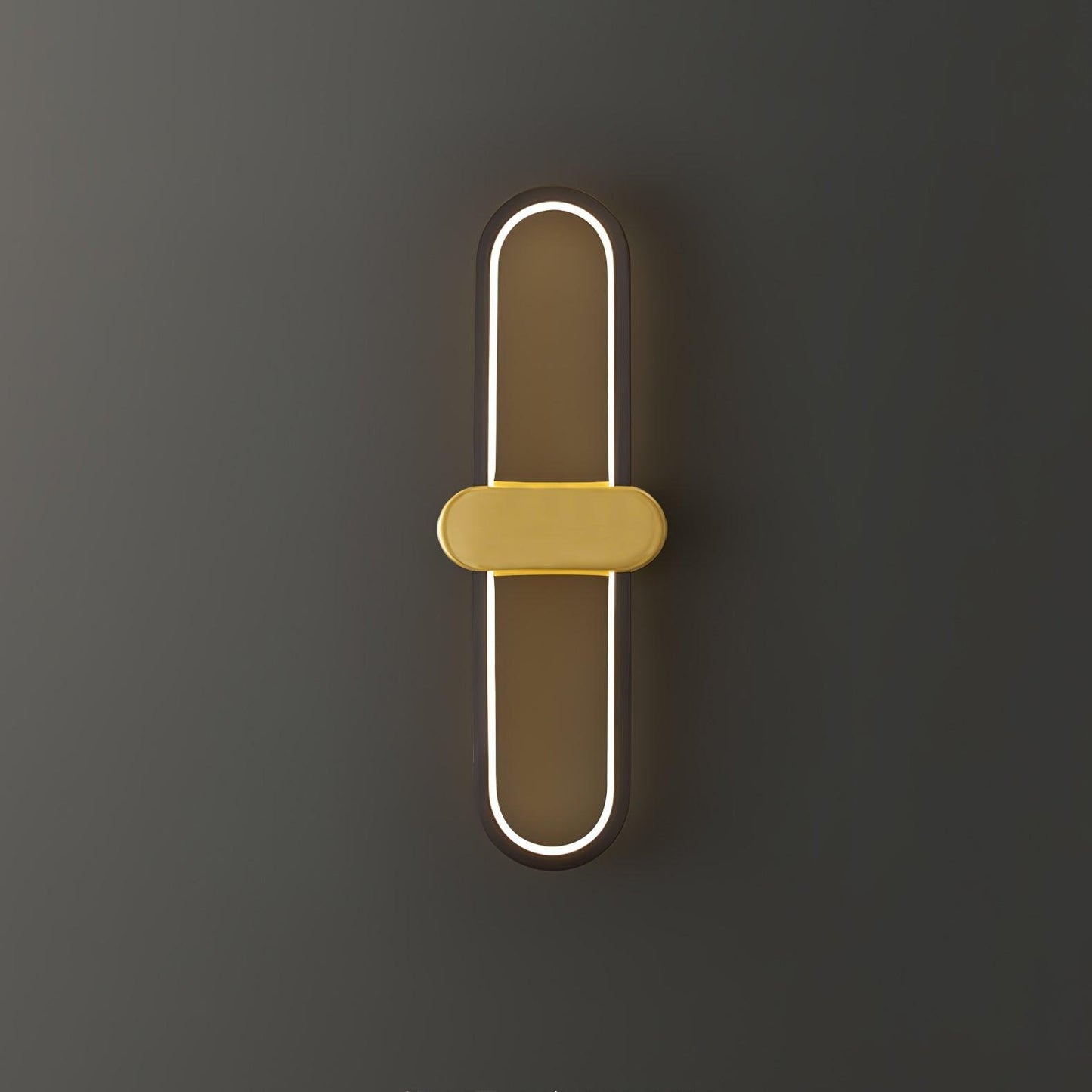 Oval LED Wall Lamp | Brass & Silicone | Set of 2