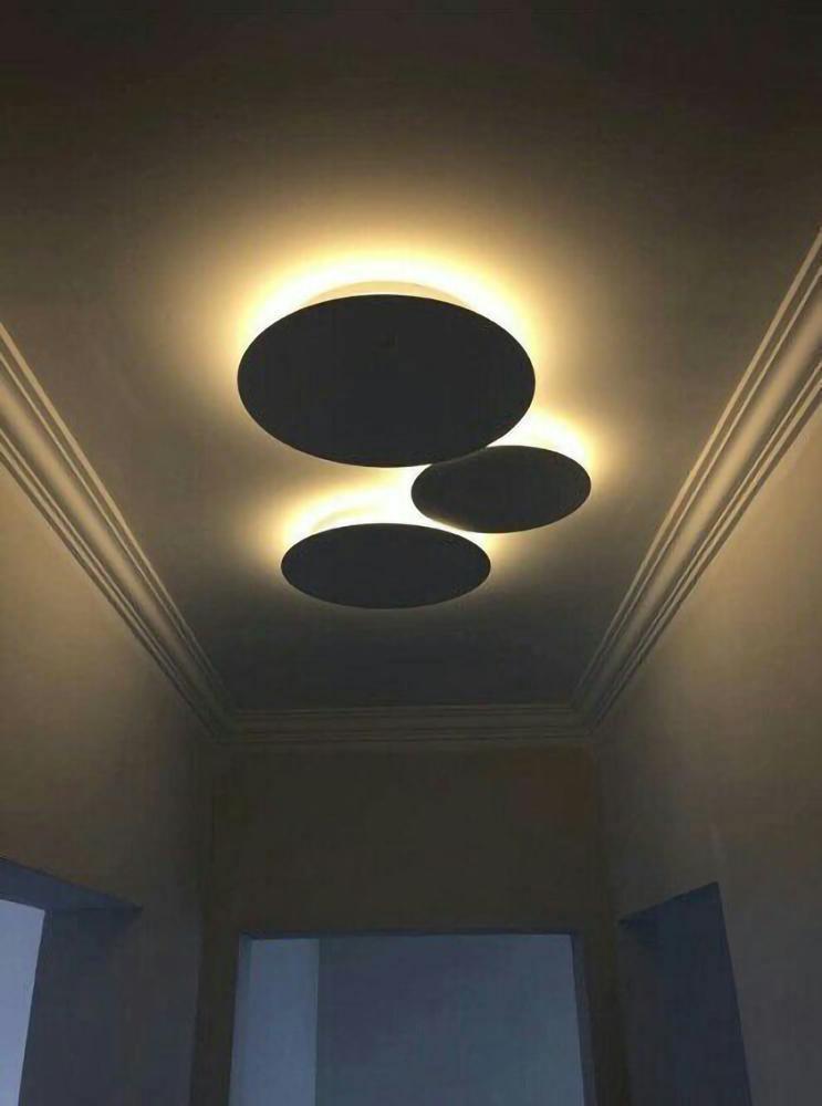 Geometric Disc Wall Lamp | Metal & Acrylic | Black or White
