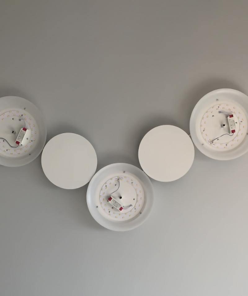 Geometric Disc Wall Lamp | Metal & Acrylic | Black or White