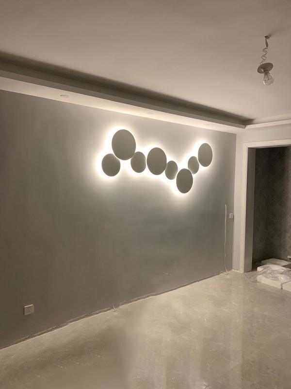 Geometric Disc Wall Lamp | Metal & Acrylic | Black or White