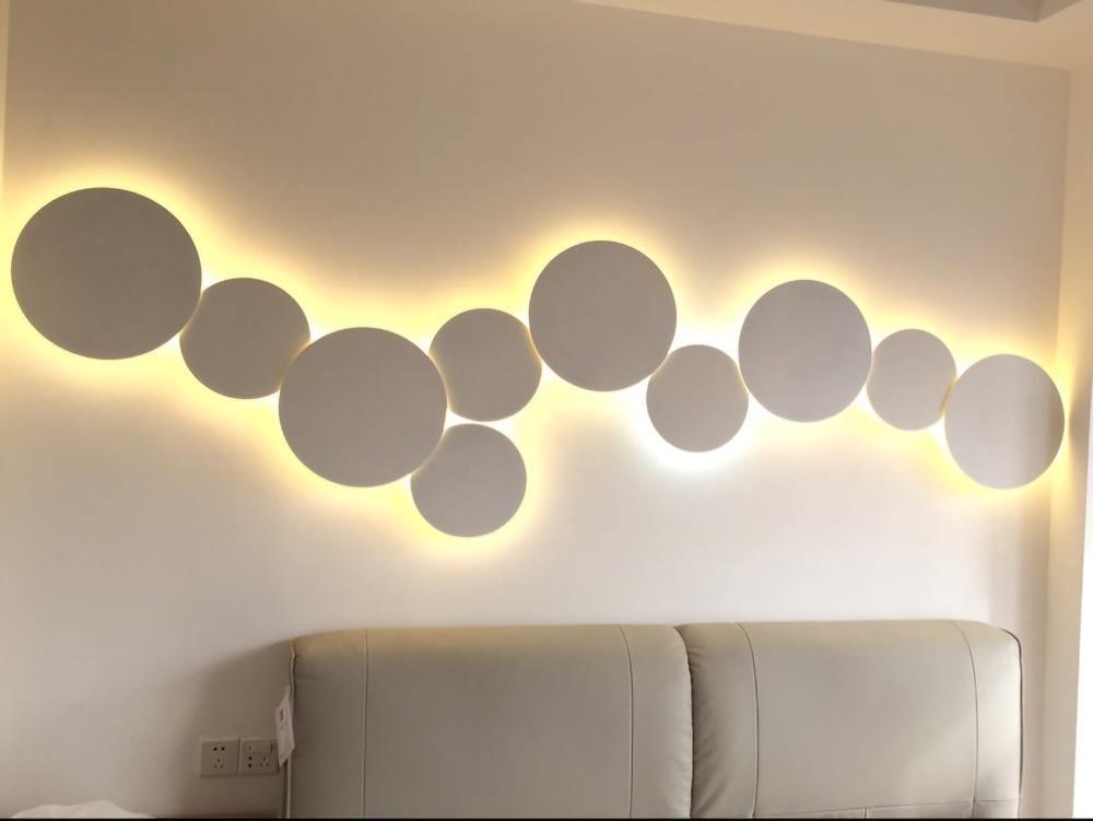 Geometric Disc Wall Lamp | Metal & Acrylic | Black or White