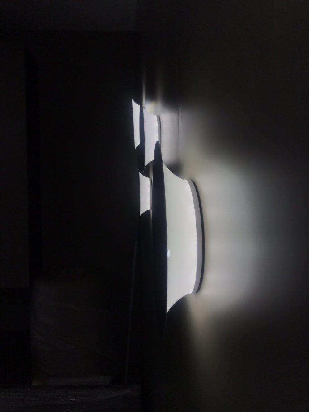 Geometric Disc Wall Lamp | Metal & Acrylic | Black or White