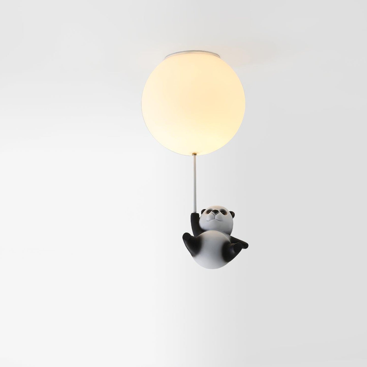 Panda Ceiling Lamp | Polyester & Glass | Available in Black or White
