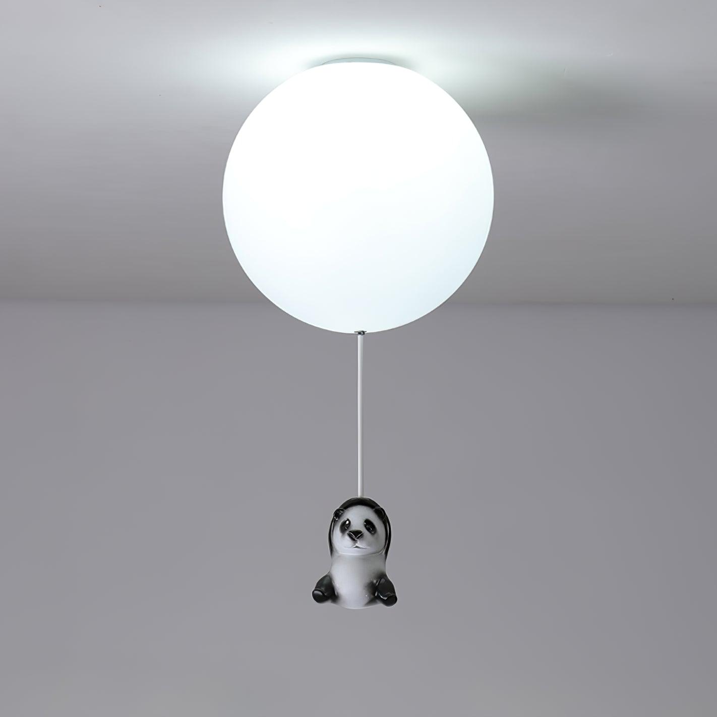 Panda Ceiling Lamp | Polyester & Glass | Available in Black or White