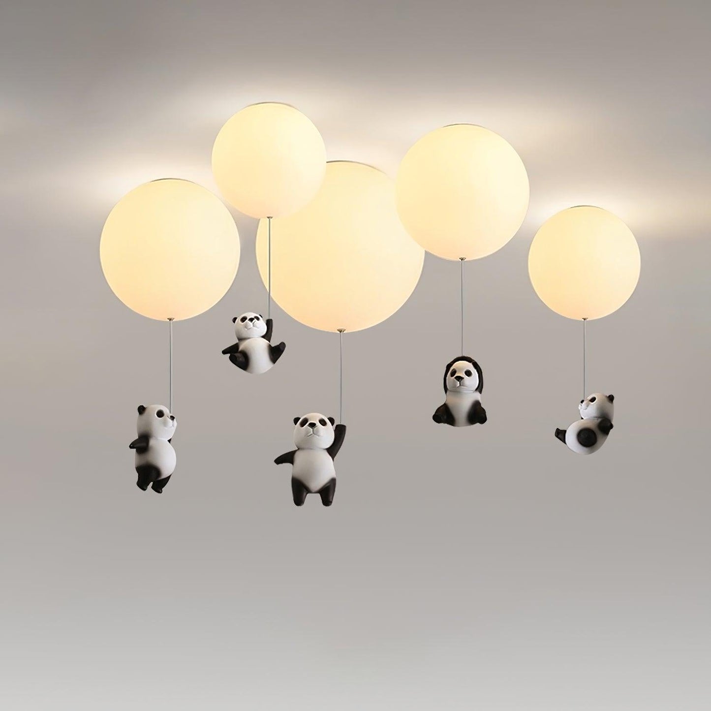 Panda Ceiling Lamp | Polyester & Glass | Available in Black or White