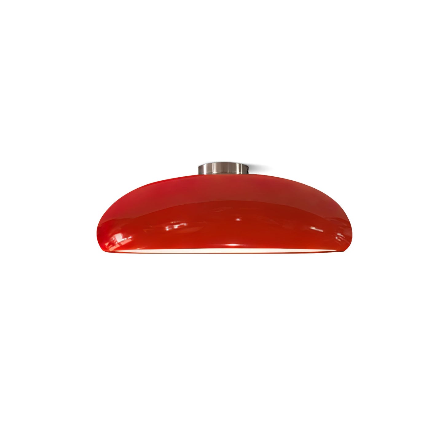 Pangen Ceiling Lamp | Glossy Aluminum & Velvety Polycarbonate | 60cm Diameter
