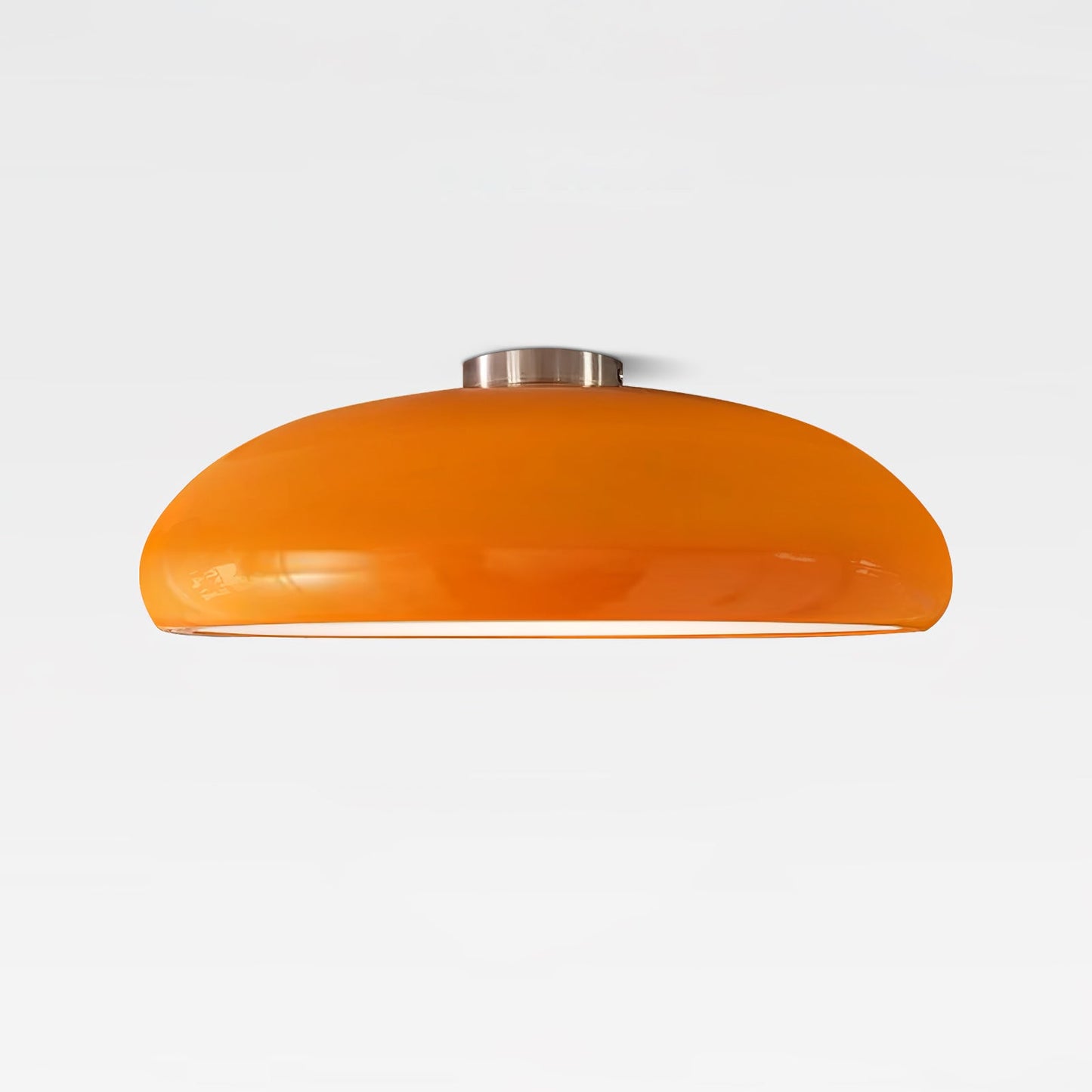 Pangen Ceiling Lamp | Glossy Aluminum & Velvety Polycarbonate | 60cm Diameter