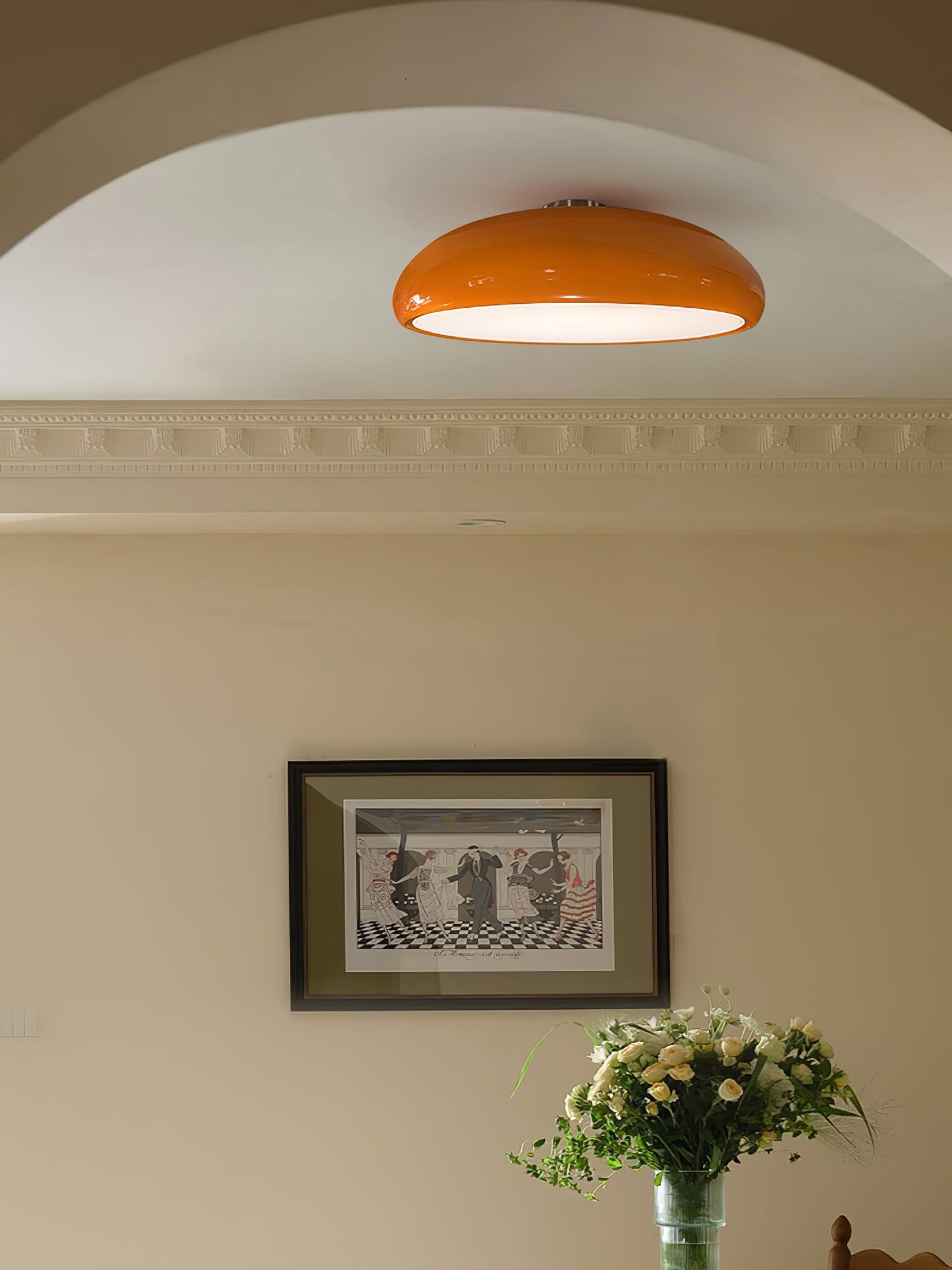 Pangen Ceiling Lamp | Glossy Aluminum & Velvety Polycarbonate | 60cm Diameter