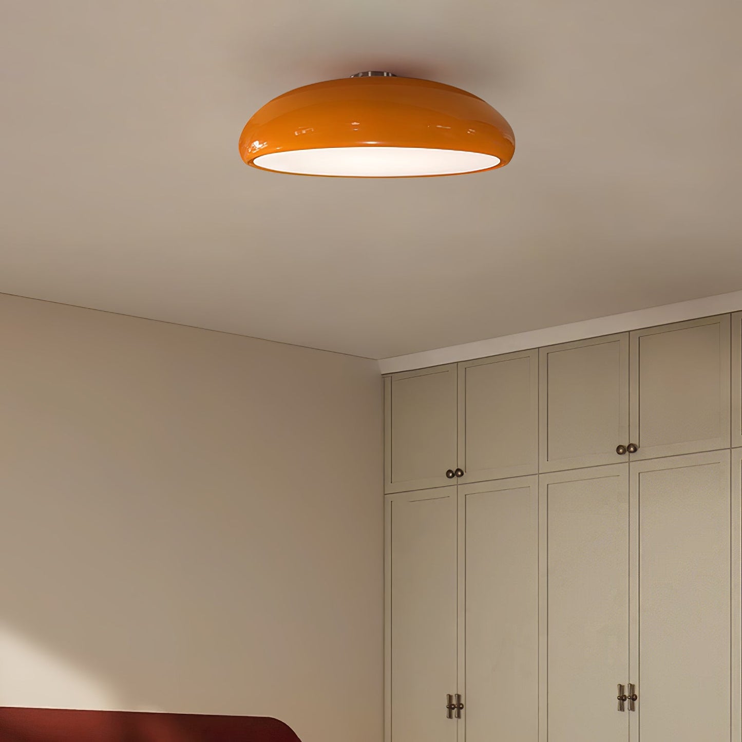 Pangen Ceiling Lamp | Glossy Aluminum & Velvety Polycarbonate | 60cm Diameter