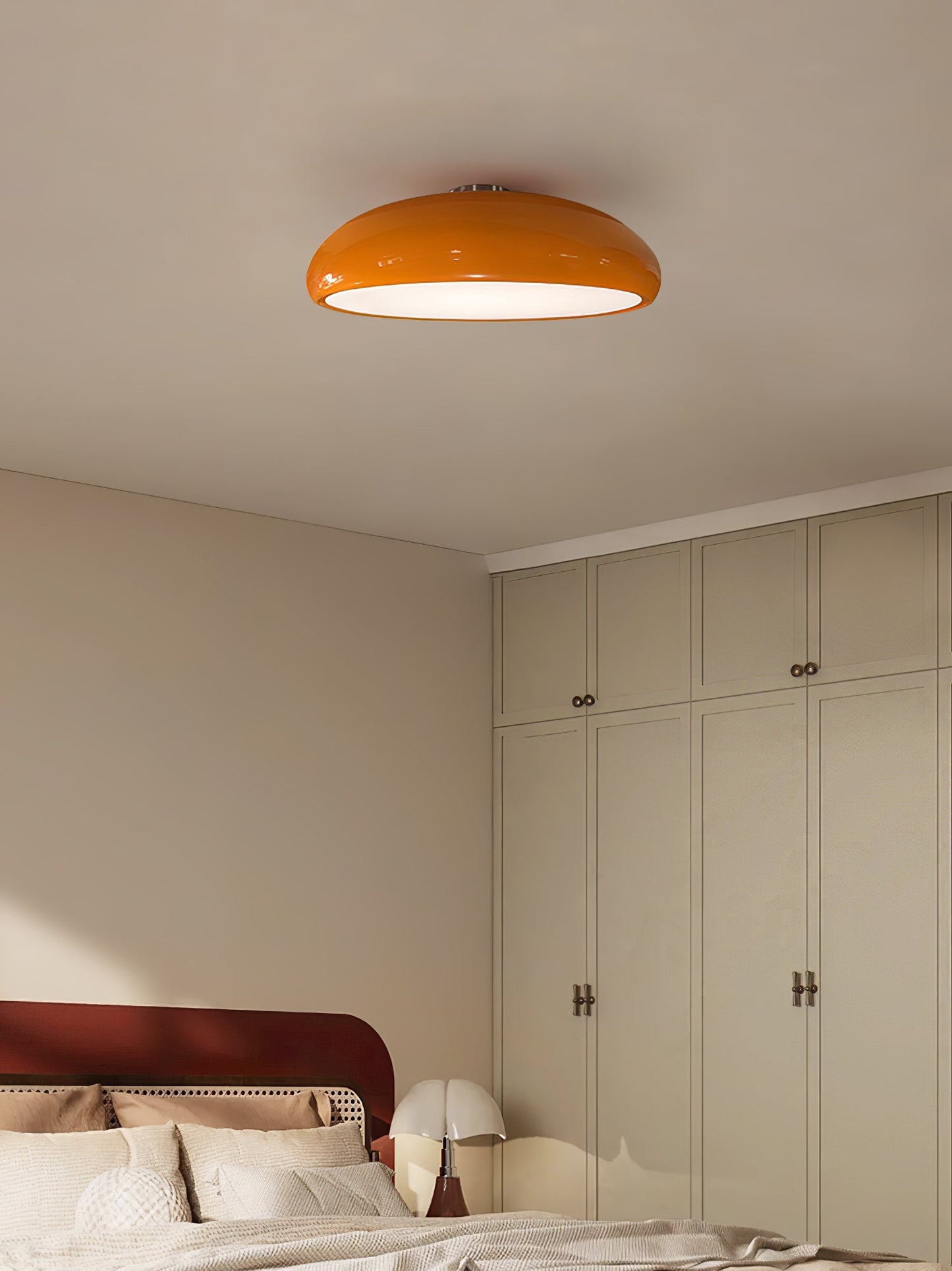 Pangen Ceiling Lamp | Glossy Aluminum & Velvety Polycarbonate | 60cm Diameter
