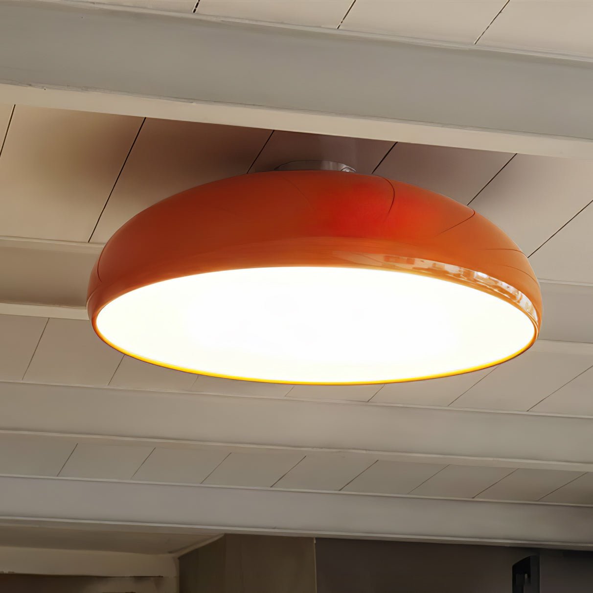 Pangen Ceiling Lamp | Glossy Aluminum & Velvety Polycarbonate | 60cm Diameter