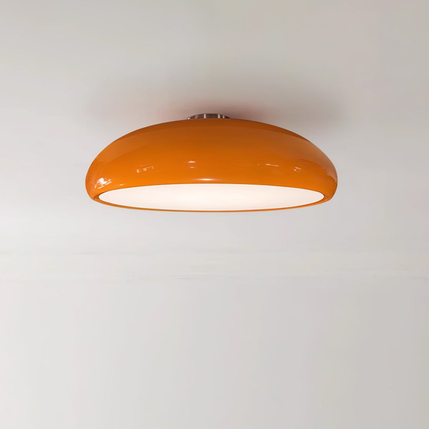 Pangen Ceiling Lamp | Glossy Aluminum & Velvety Polycarbonate | 60cm Diameter