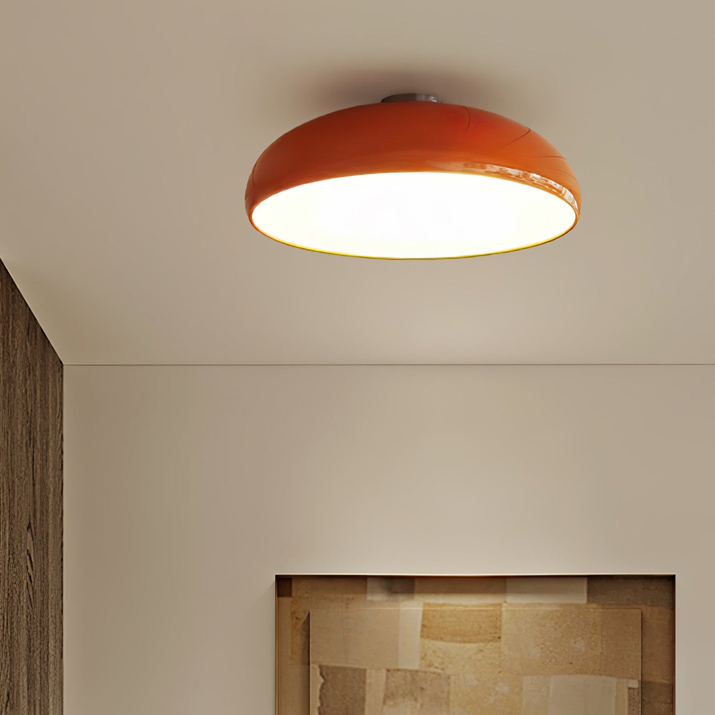 Pangen Ceiling Lamp | Glossy Aluminum & Velvety Polycarbonate | 60cm Diameter