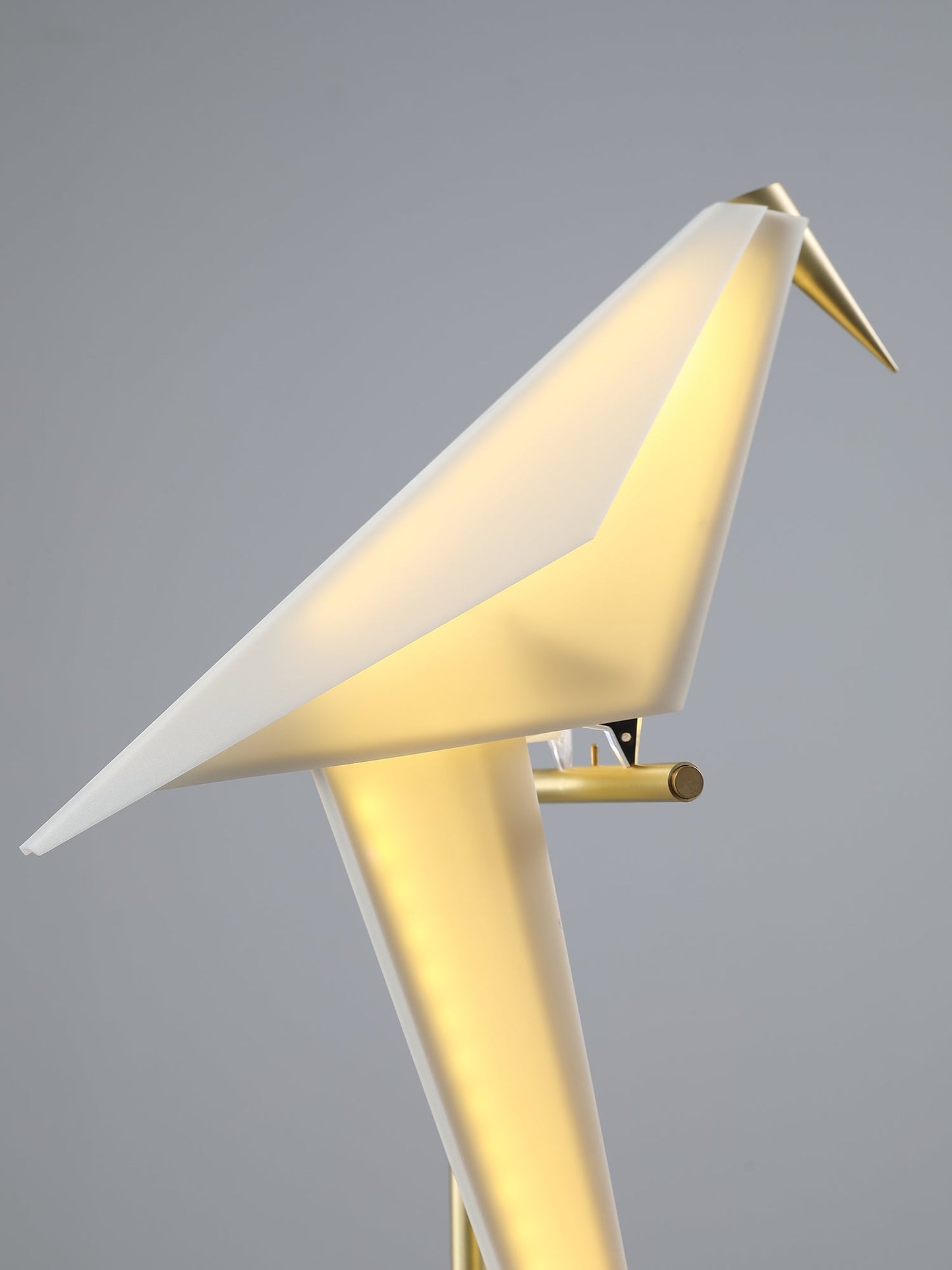 Paper Crane Bird Table Lamp | Integrated LED | Gold & White