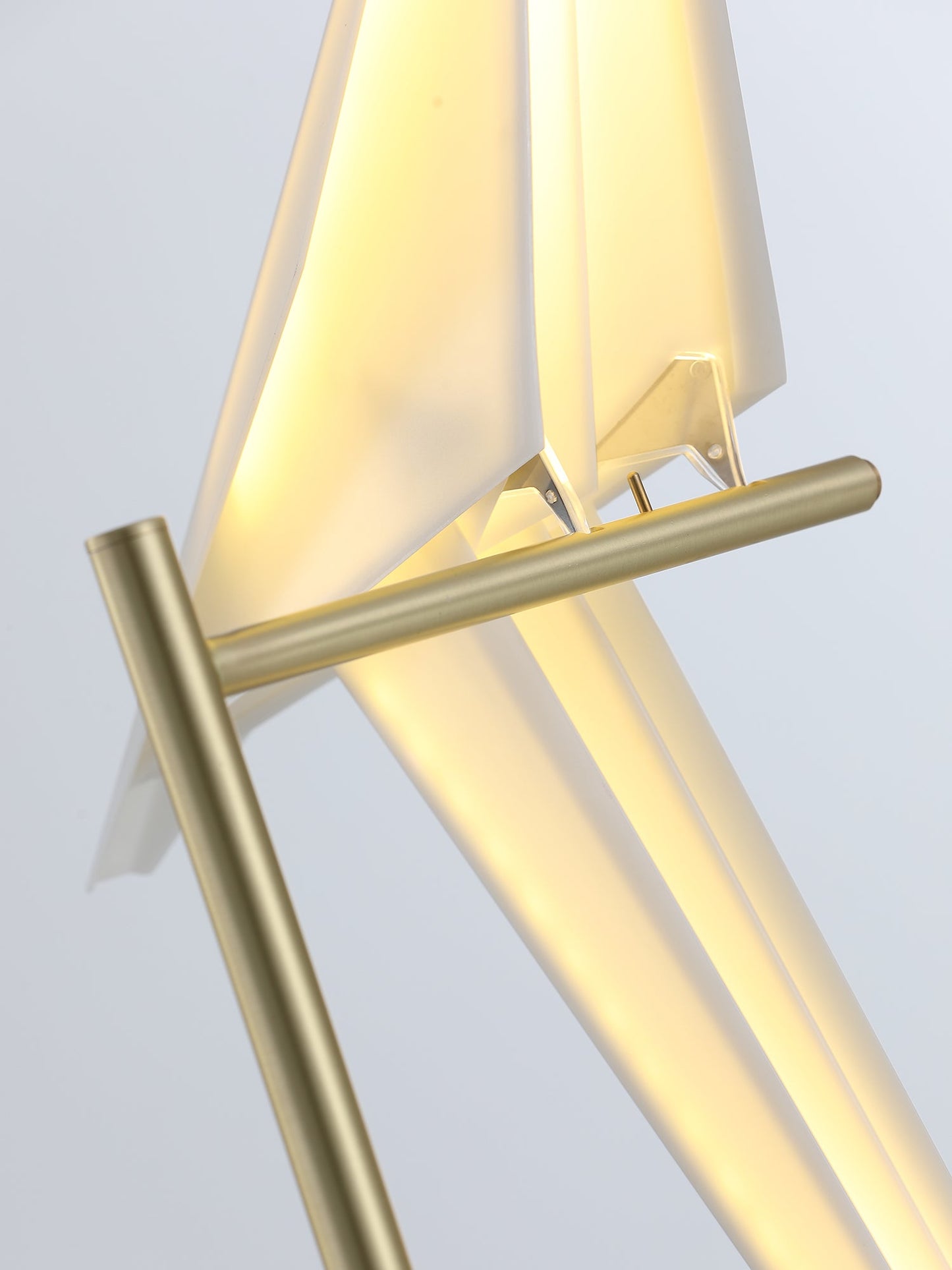 Paper Crane Bird Table Lamp | Integrated LED | Gold & White