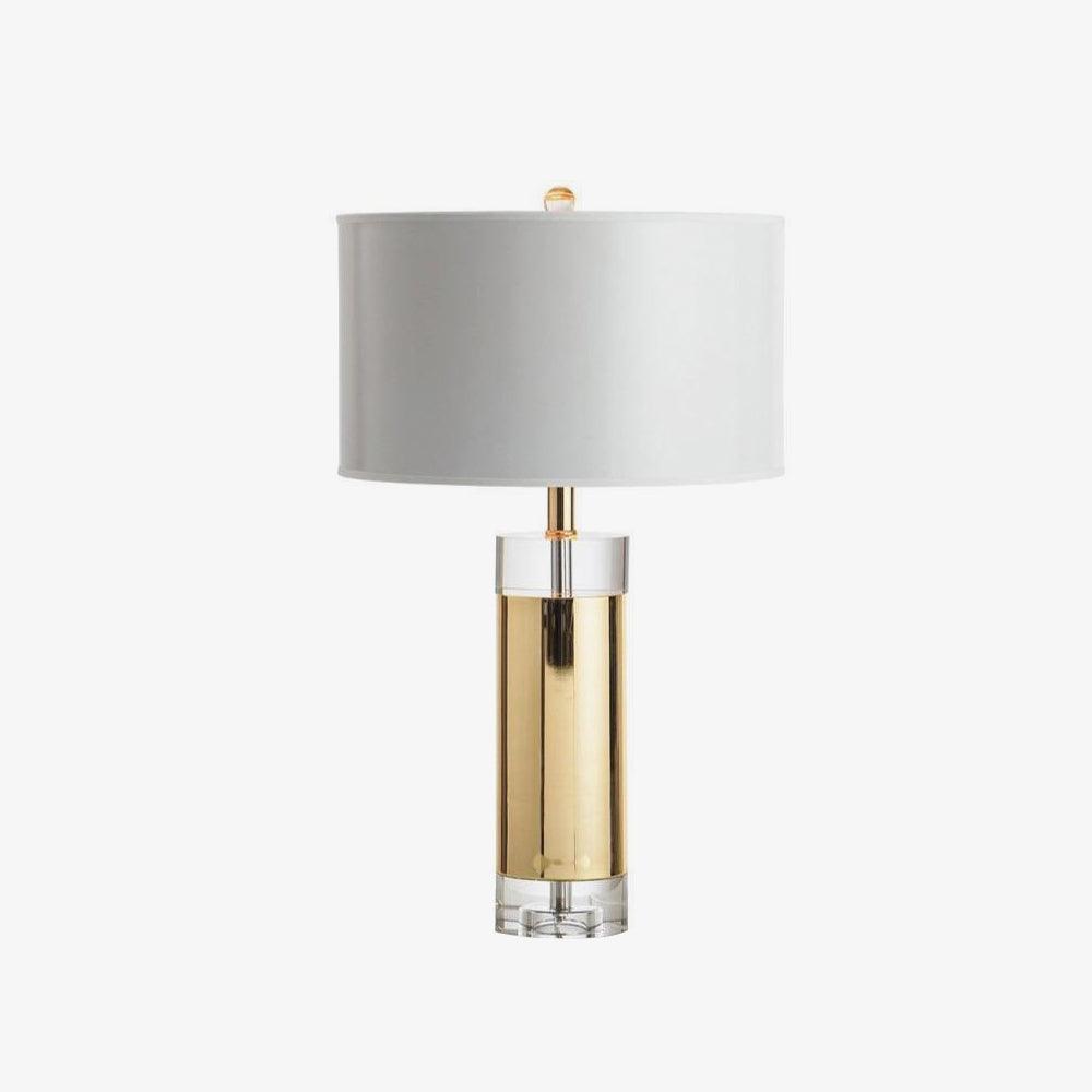 Parker Table Lamp | Metal & Linen | Gold Finish with White Shade