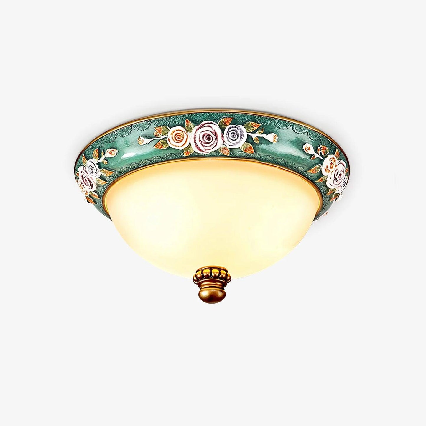 Pastoral Ceiling Light | Stained Glass & Resin | Blue & White, 3 Sizes Available