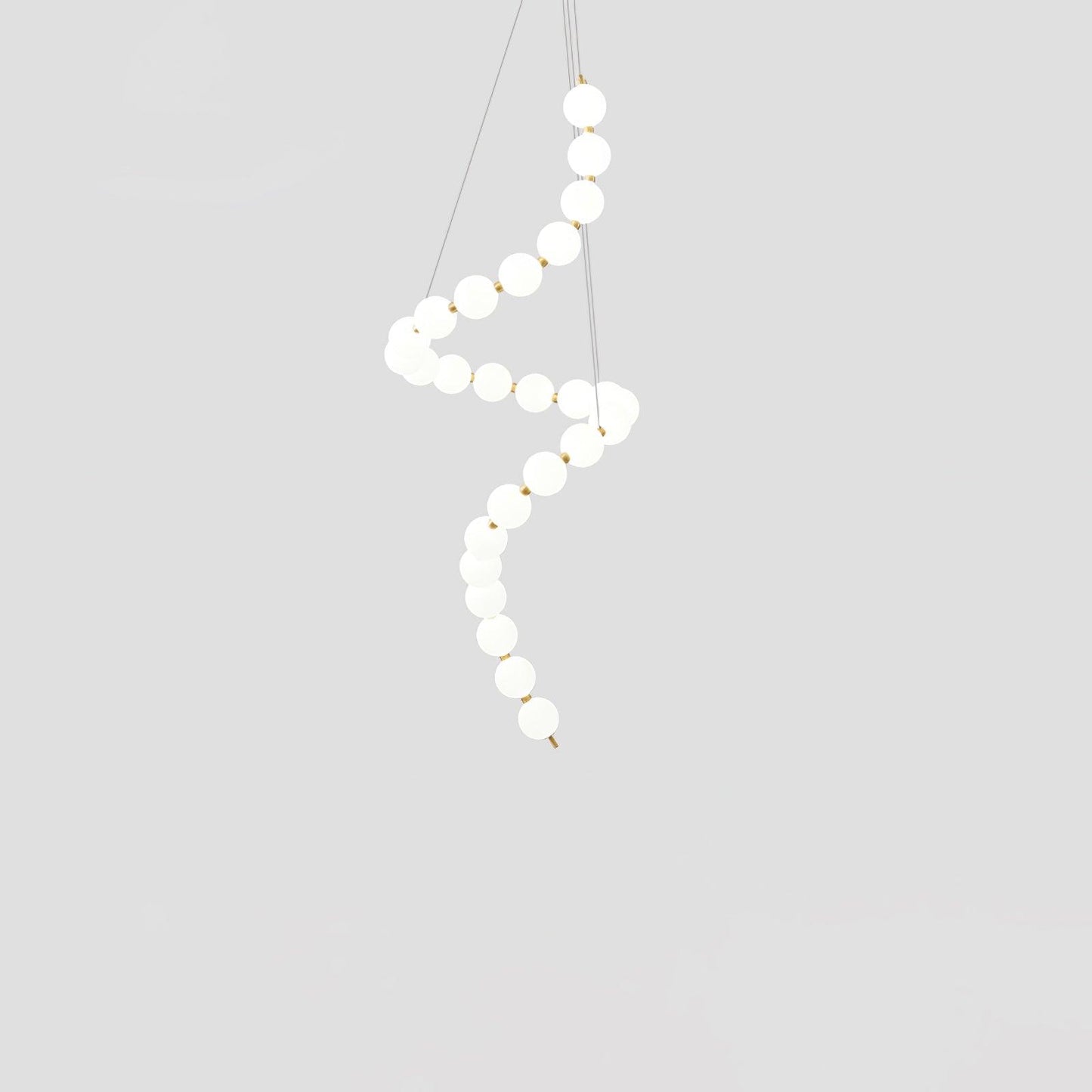Pearl Necklace Chandelier | Brass & Acrylic | Adjustable Length