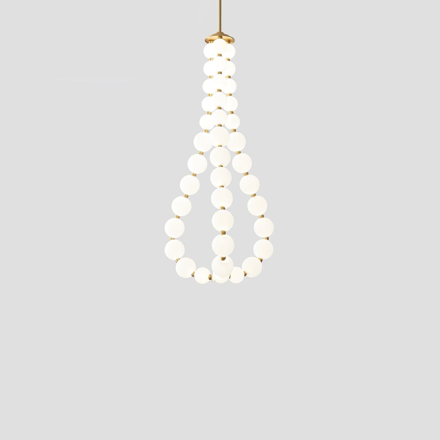 Pearl Necklace Chandelier | Brass & Acrylic | Adjustable Length