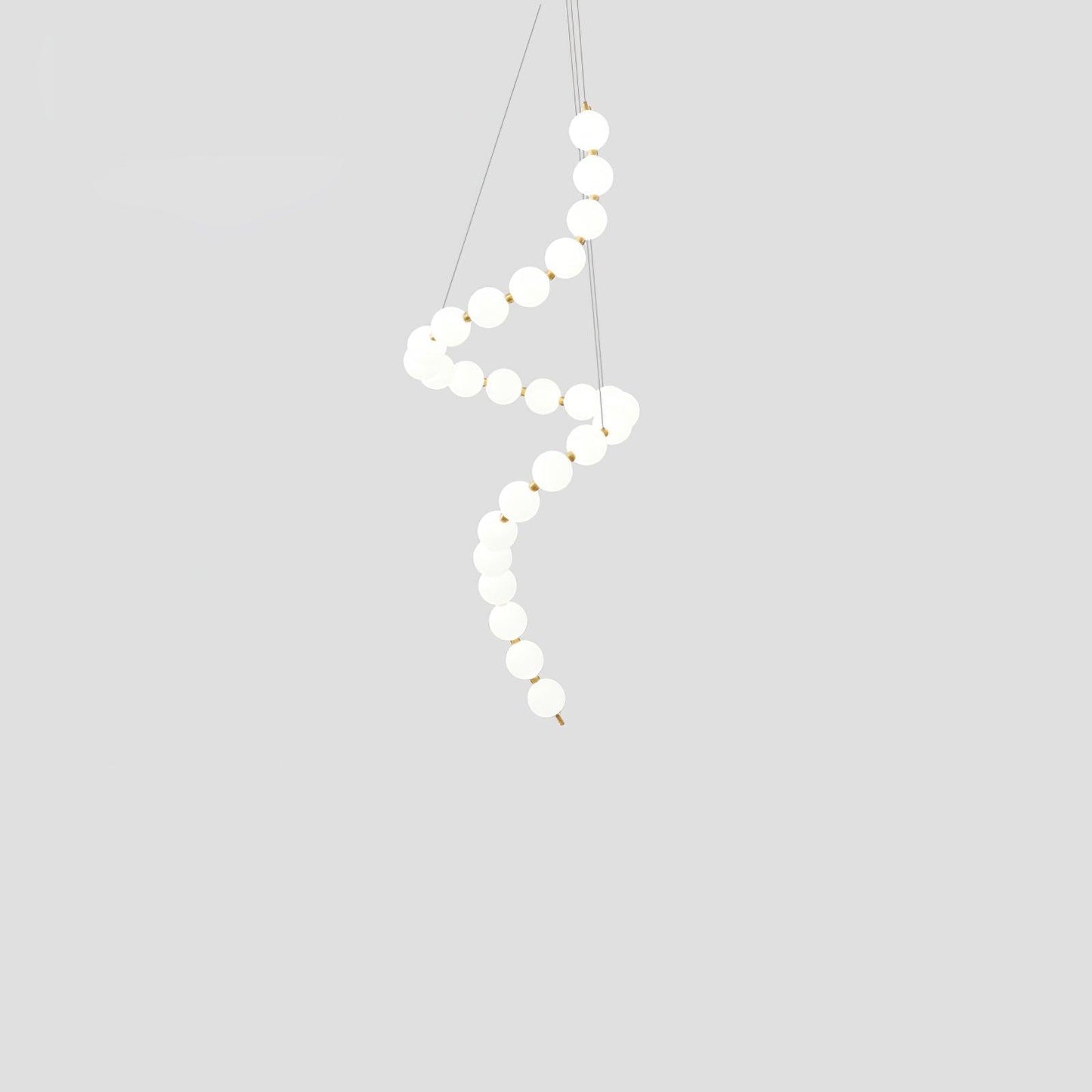 Pearl Necklace Chandelier | Brass & Acrylic | Adjustable Length
