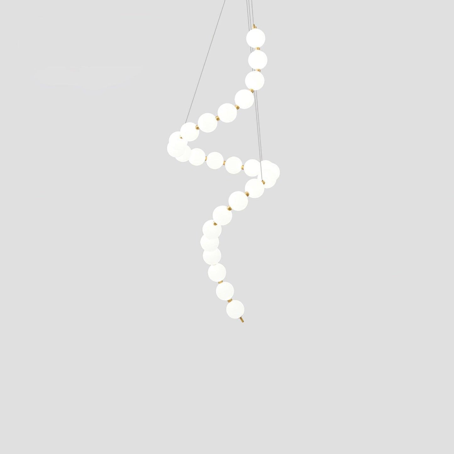 Pearl Necklace Chandelier | Brass & Acrylic | Adjustable Length