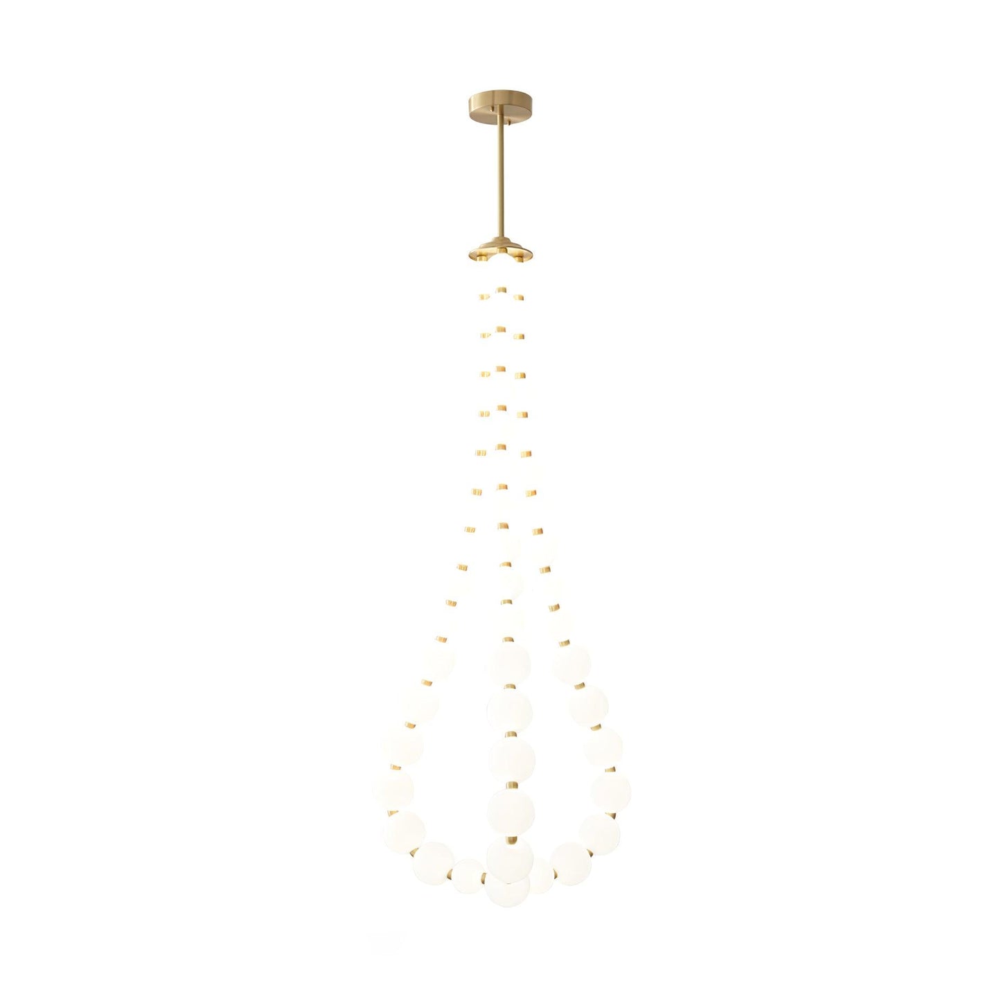 Pearl Necklace Chandelier | Brass & Acrylic | Adjustable Length