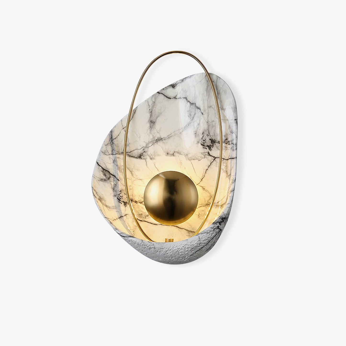 Pearl Wall Lamp | Hand-Made Resin & Copper | Set of 2