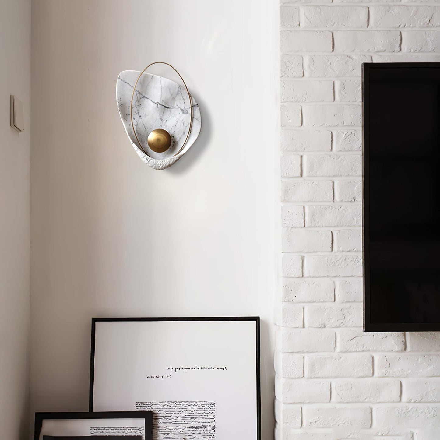 Pearl Wall Lamp | Hand-Made Resin & Copper | Set of 2