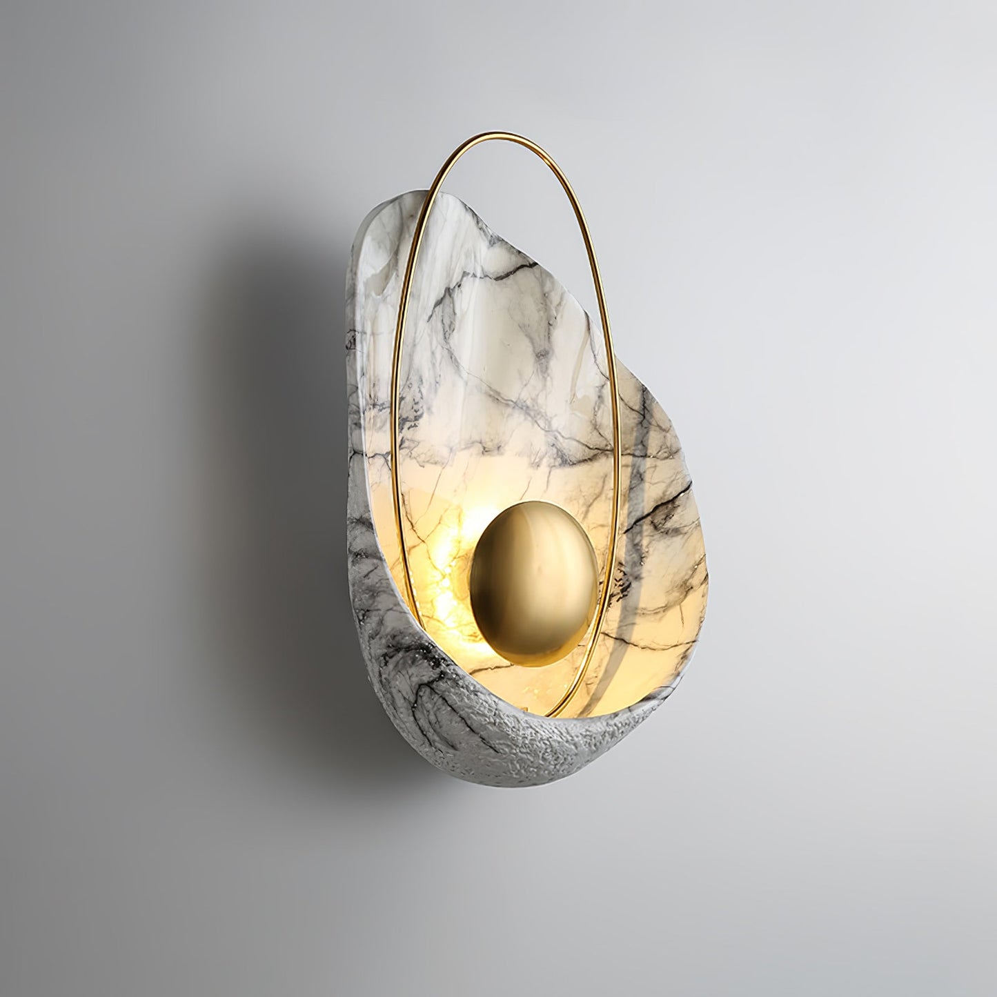 Pearl Wall Lamp | Hand-Made Resin & Copper | Set of 2