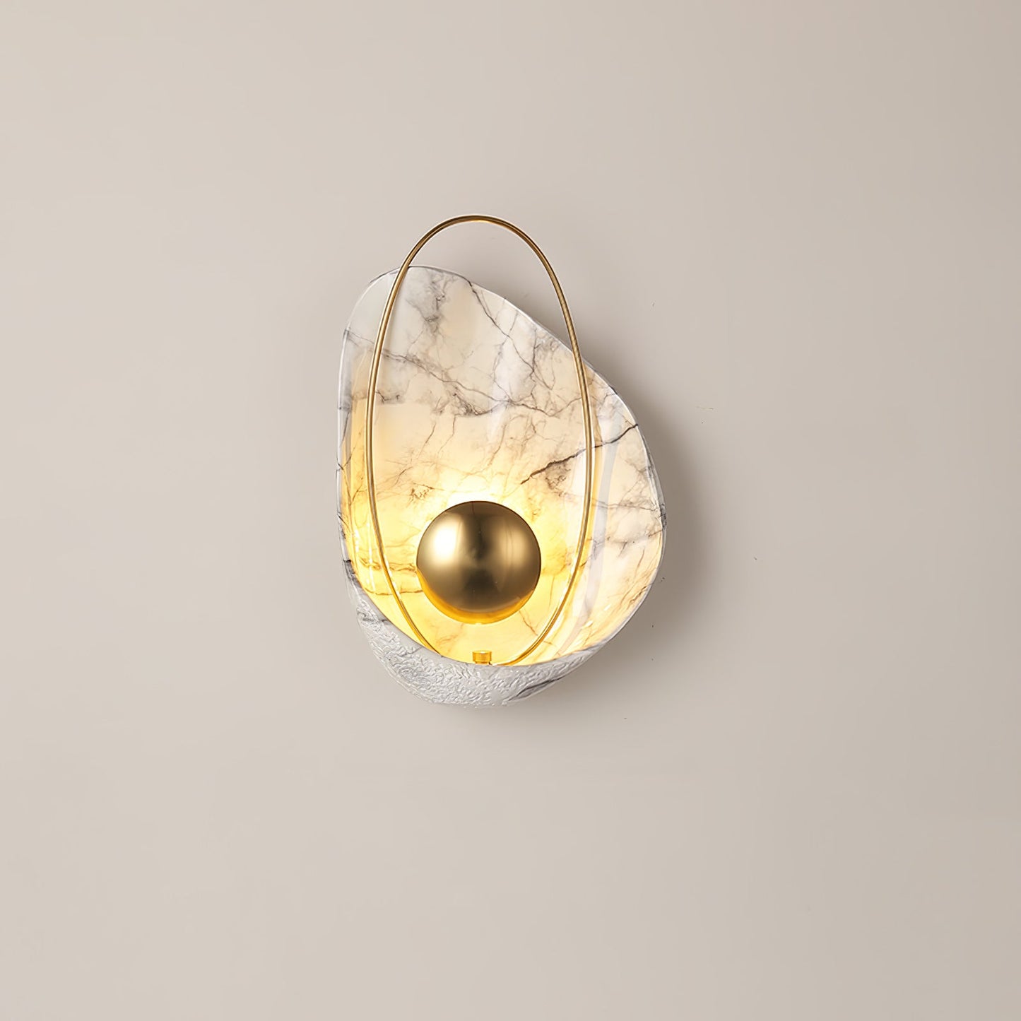 Pearl Wall Lamp | Hand-Made Resin & Copper | Set of 2