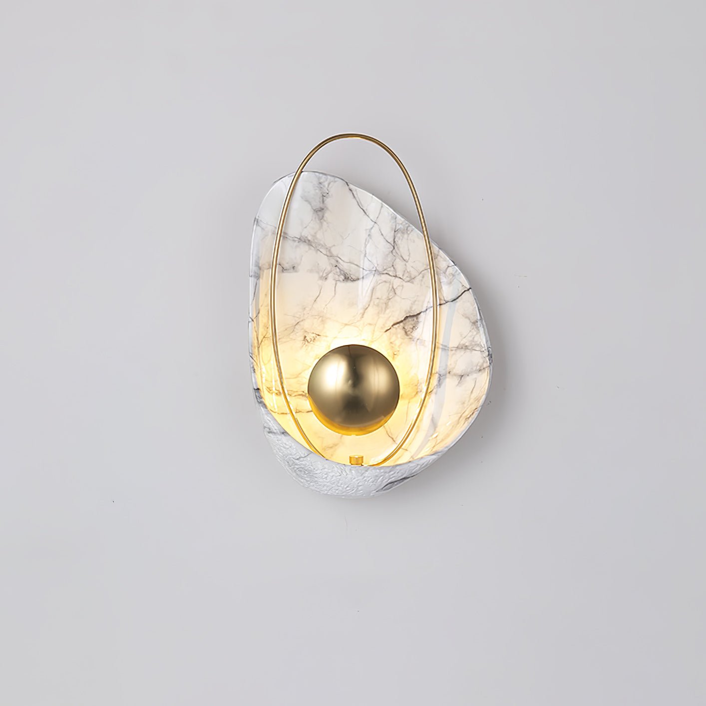 Pearl Wall Lamp | Hand-Made Resin & Copper | Set of 2