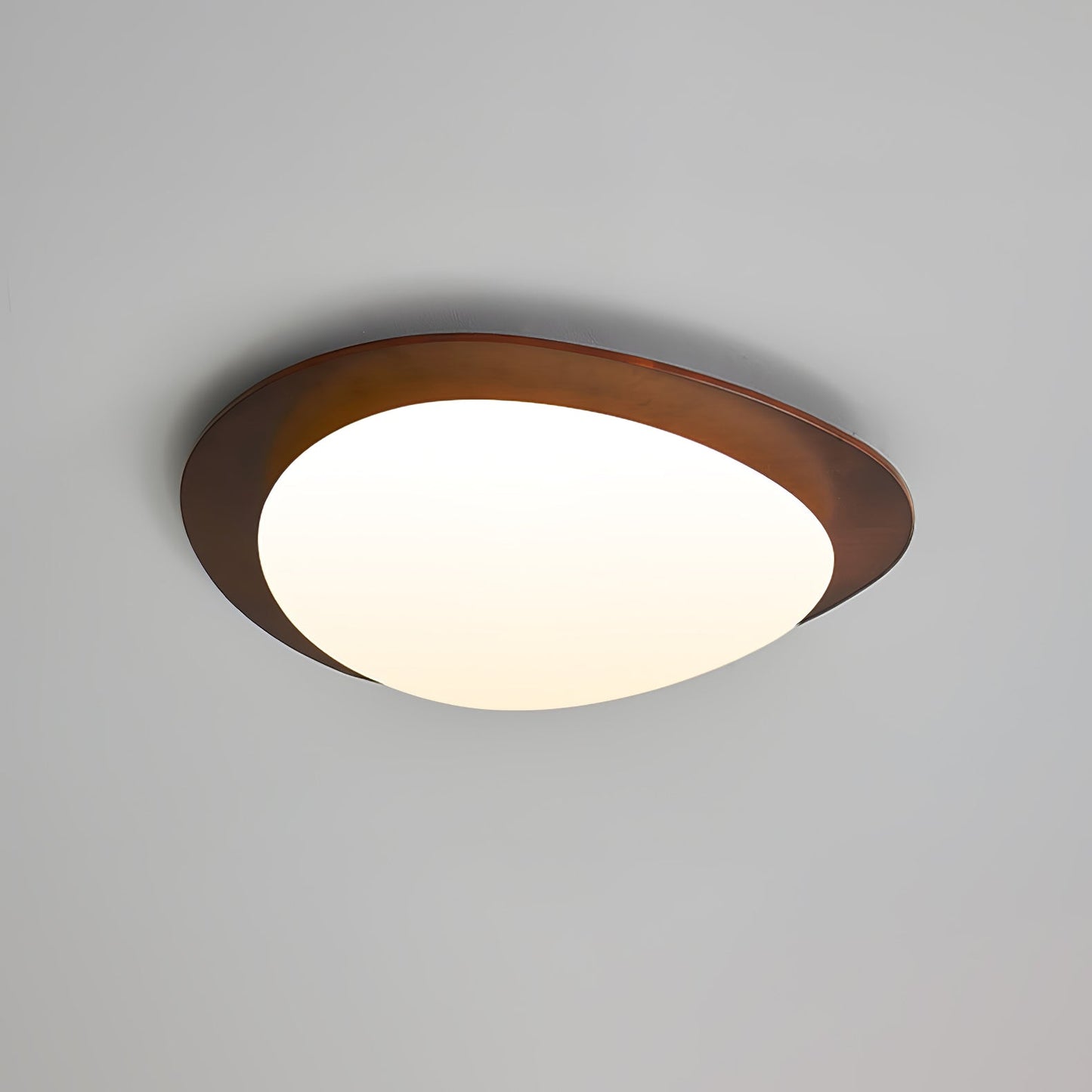 Pebble Ceiling Light | Walnut Wood & Acrylic | 38cm/58cm Diameter