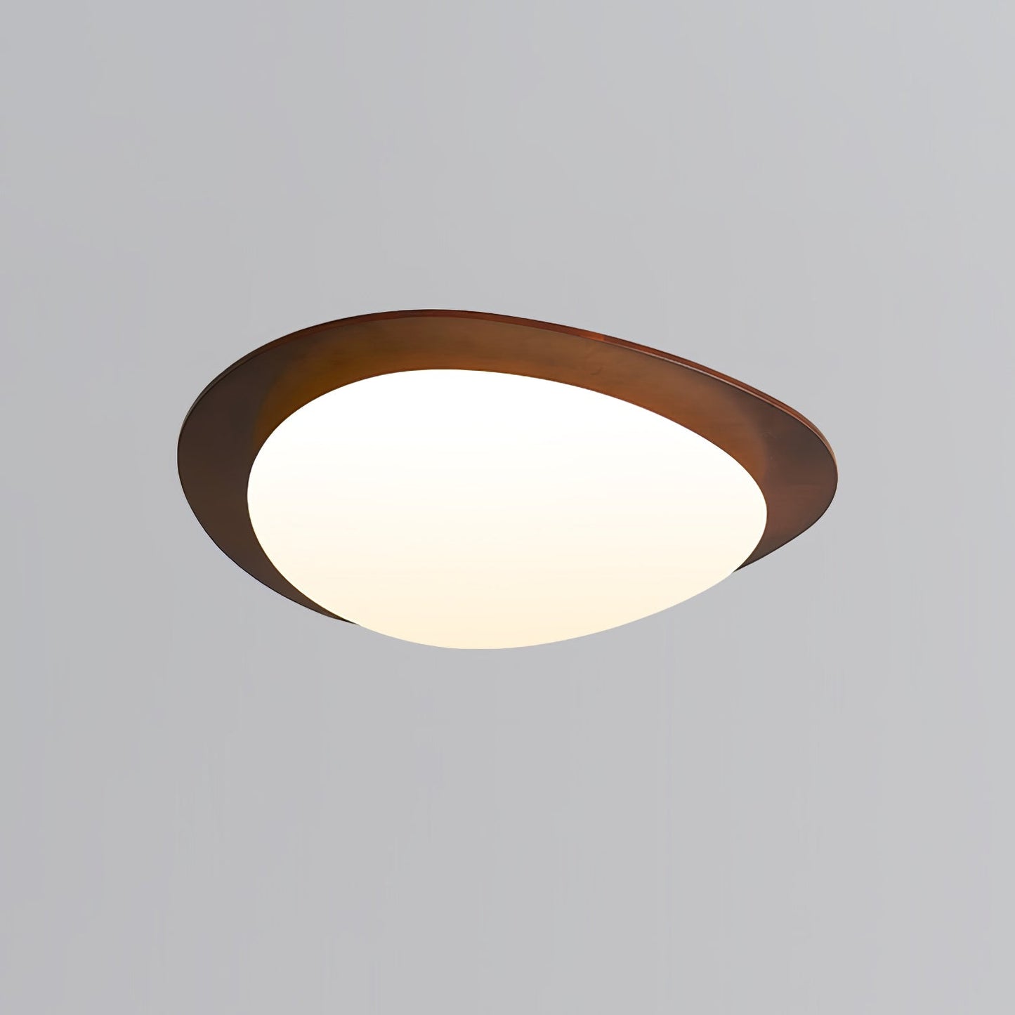 Pebble Ceiling Light | Walnut Wood & Acrylic | 38cm/58cm Diameter