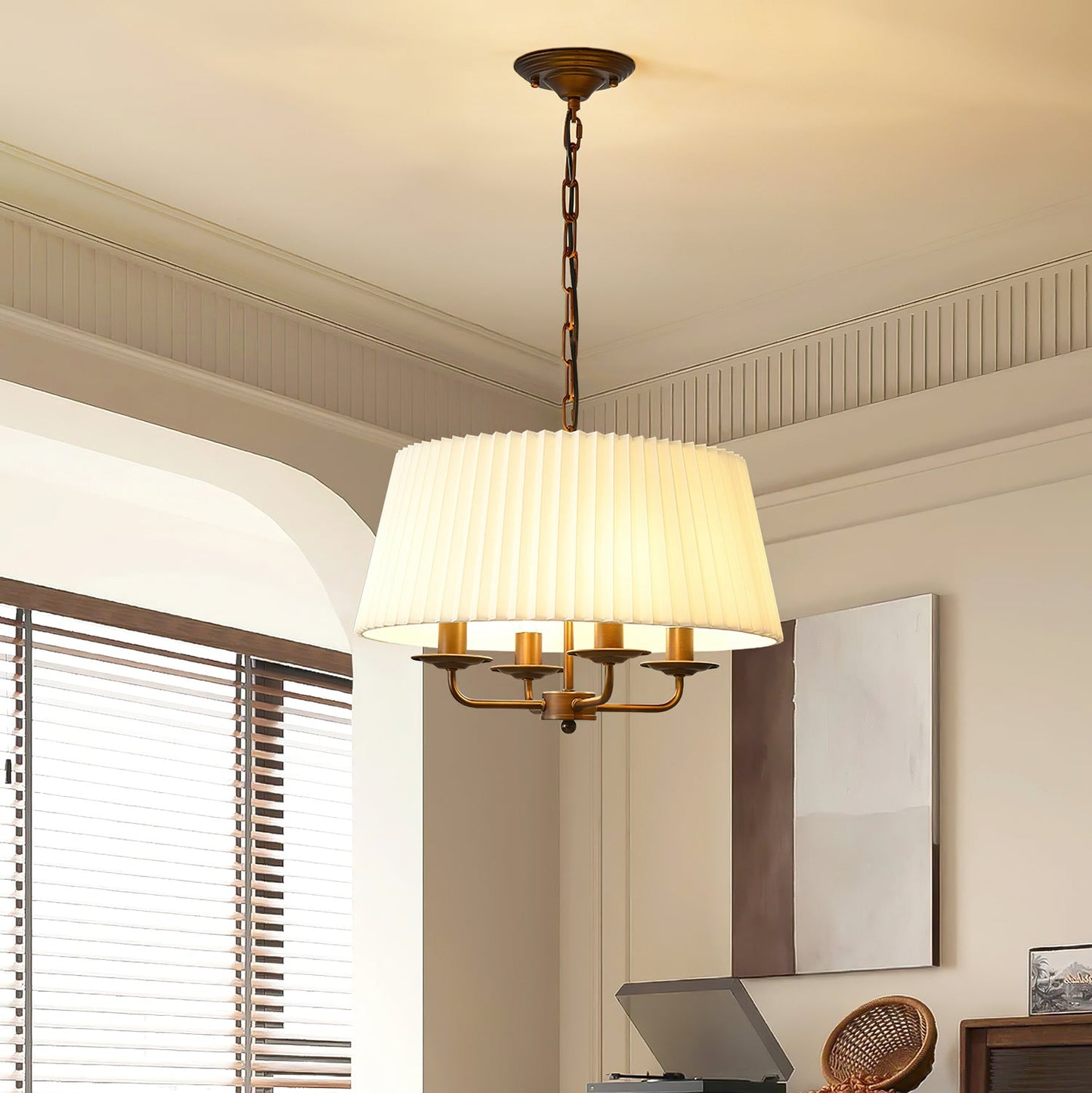 Pembroke Chandelier | Antique Bronze Metal | 4-Light