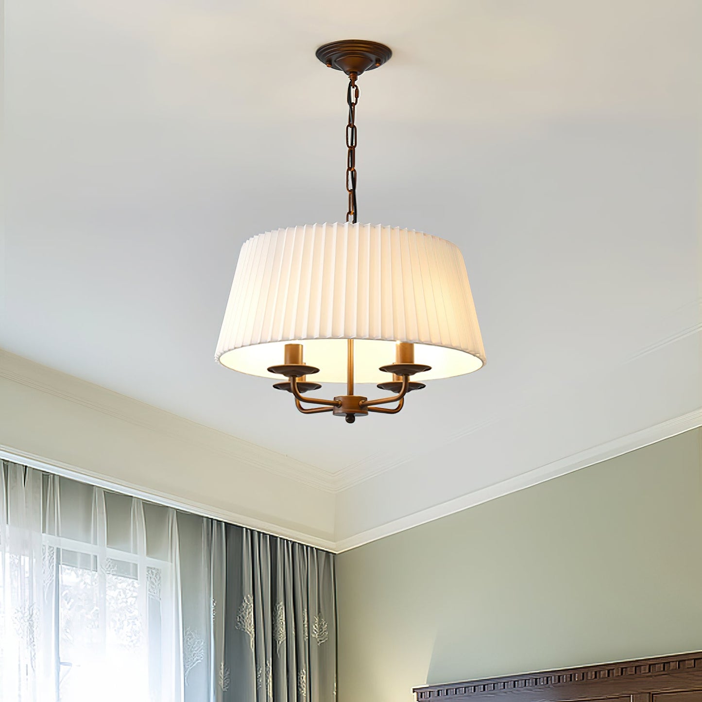 Pembroke Chandelier | Antique Bronze Metal | 4-Light