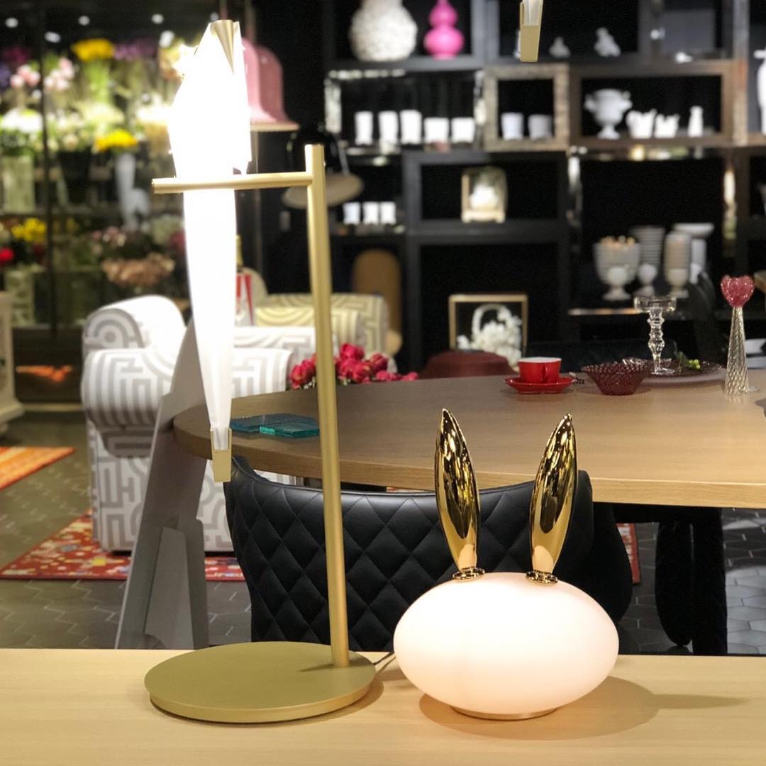 Animal Table Lamp | Frosted Glass & Gold Accents | Owl, Rabbit & Penguin Characters