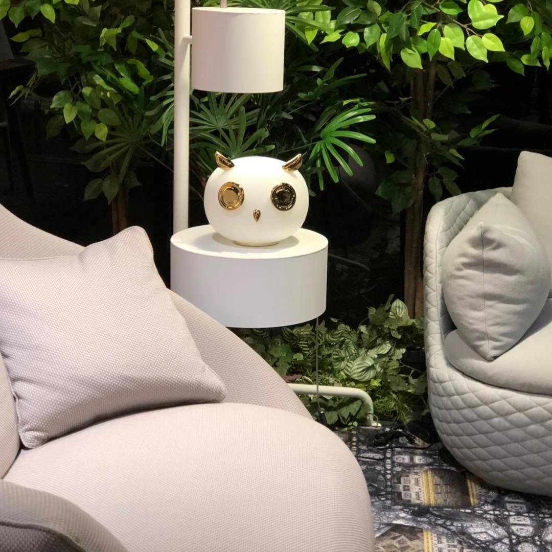 Animal Table Lamp | Frosted Glass & Gold Accents | Owl, Rabbit & Penguin Characters