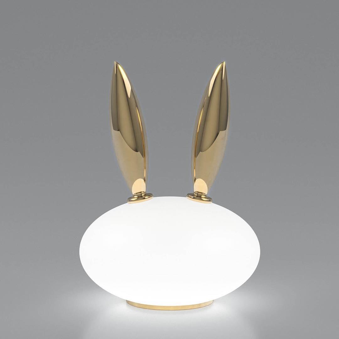 Animal Table Lamp | Frosted Glass & Gold Accents | Owl, Rabbit & Penguin Characters