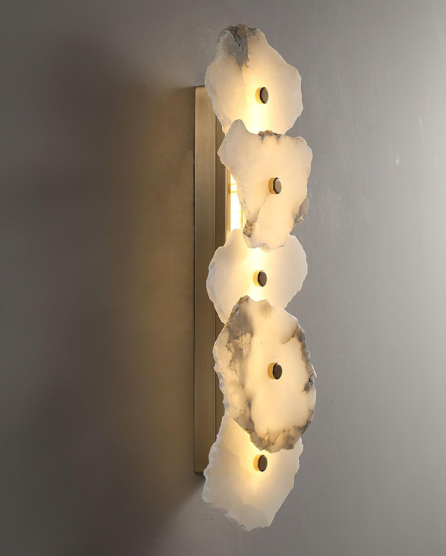 Petra Wall Sconce | Metal & Alabaster | Set of 2