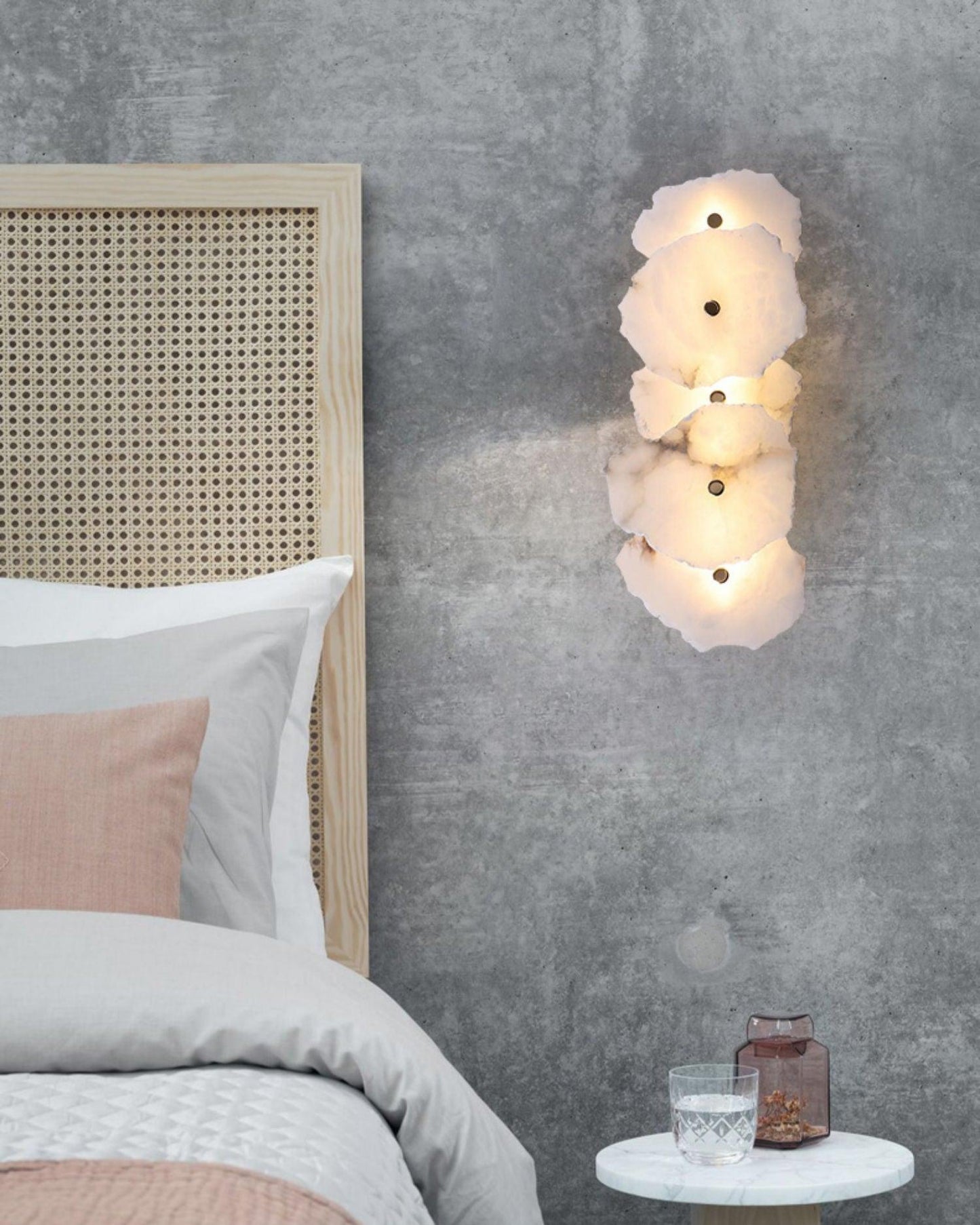 Petra Wall Sconce | Metal & Alabaster | Set of 2