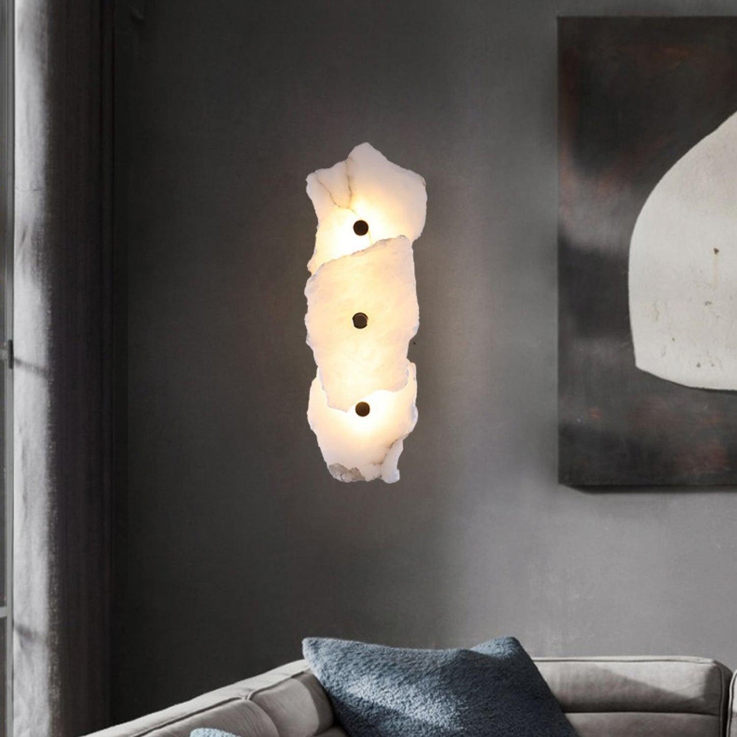Petra Wall Sconce | Metal & Alabaster | Set of 2