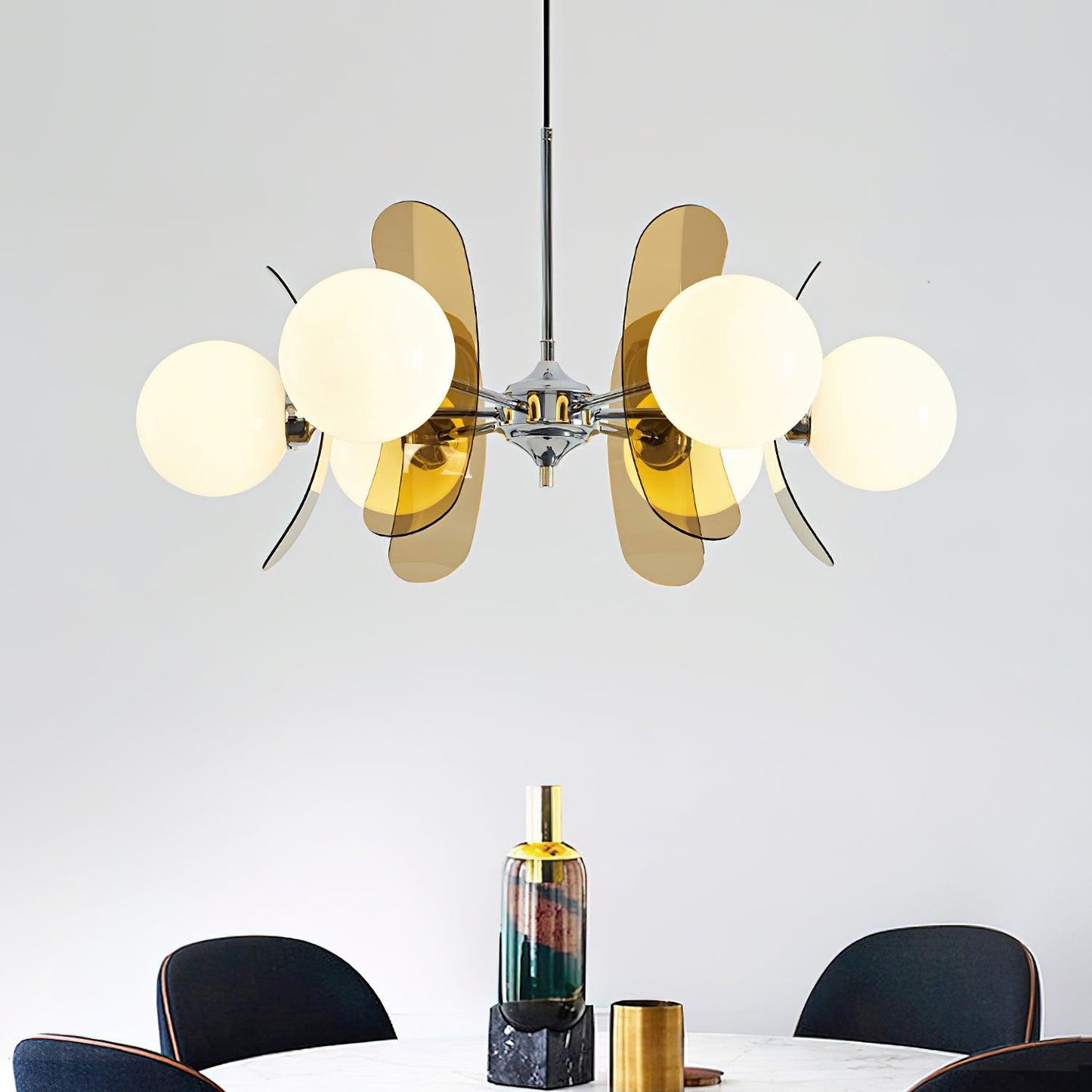 Phosphorescent Chandelier | High-Quality Iron & Glass | 3 to 8 Heads Options